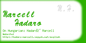 marcell hadaro business card